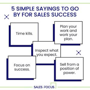 Infographic - 5 sayings for sales success