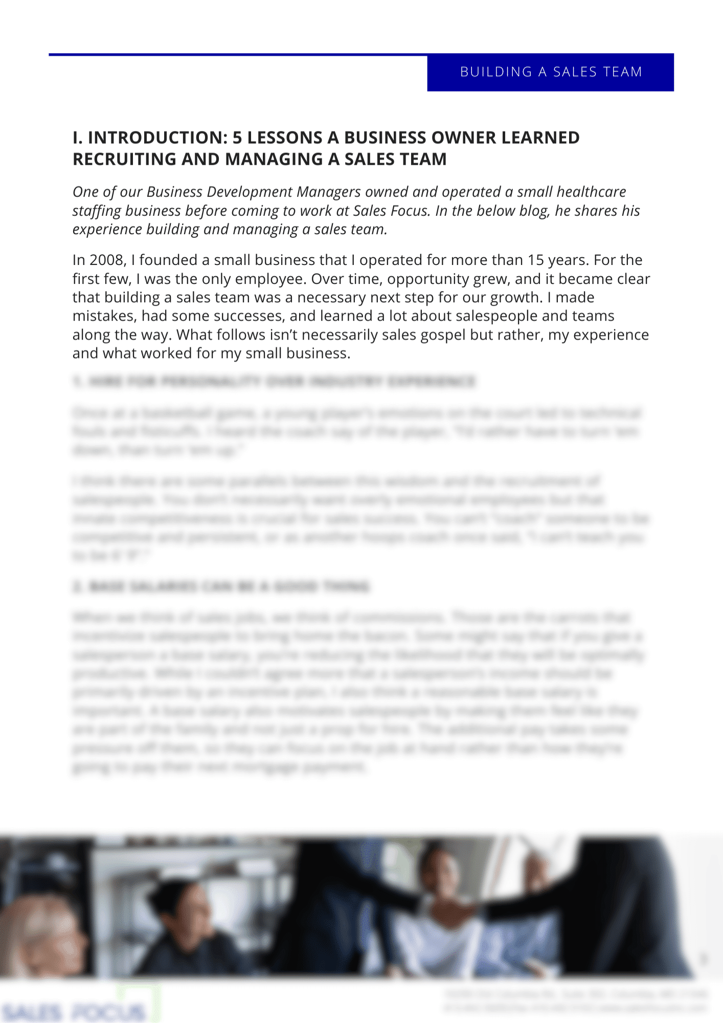 first page of the white paper blurred