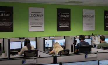 employees working in a call center